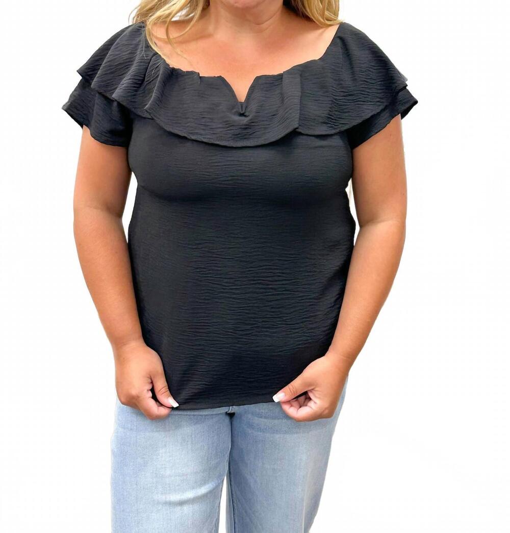 NEW LES AMIS emery off the shoulder blouse in black